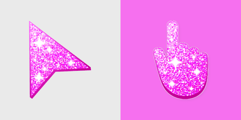 Cute Cursor Pack - Pink Glitter