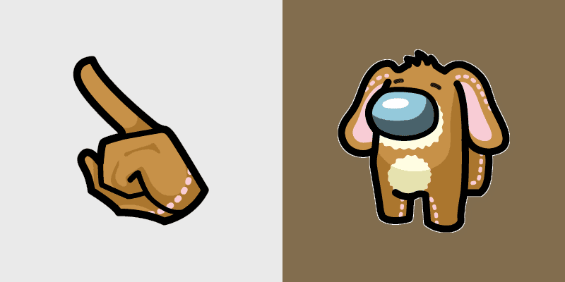 Cute Cursor Pack - Among Us Sanrio Kurousa