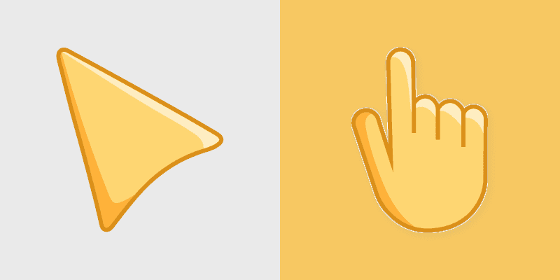 Cute Cursor Pack - Amber Yellow