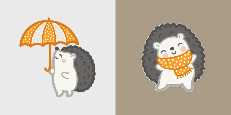Cute Hedgehog Cursor Pack