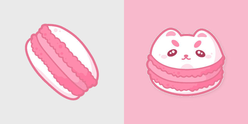 Cute Cat-Macaron Cursor Pack