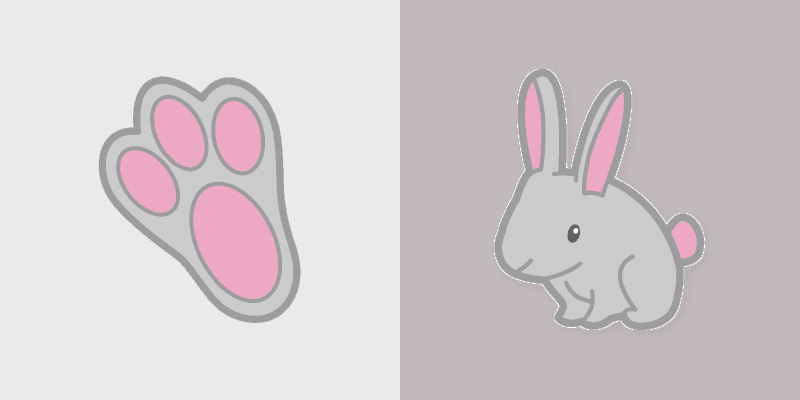 Cute Cursor Pack - Gray Bunny