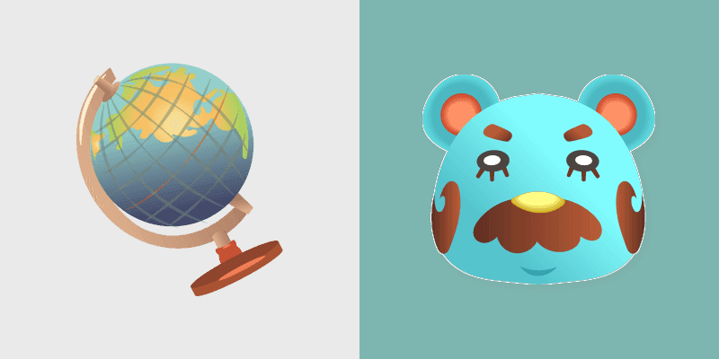 Custom Cursor Pack - Animal Crossing Beardo & Globe