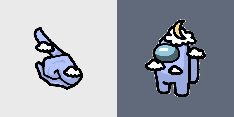 Custom Cute Among Us Moon Character Cursor Pack