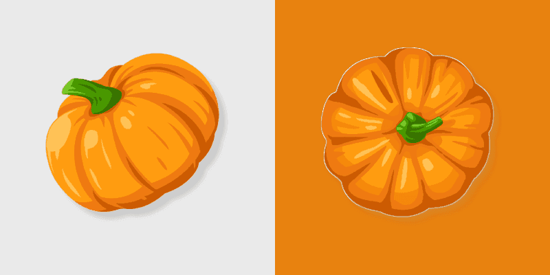 Custom Cursor Pack - Vibrant Orange Pumpkin