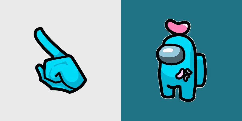 Custom Cursor Pack: Blue Among Us Charmer