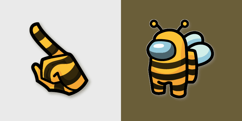Custom Cute Cursor Pack - Among Us Bee Character