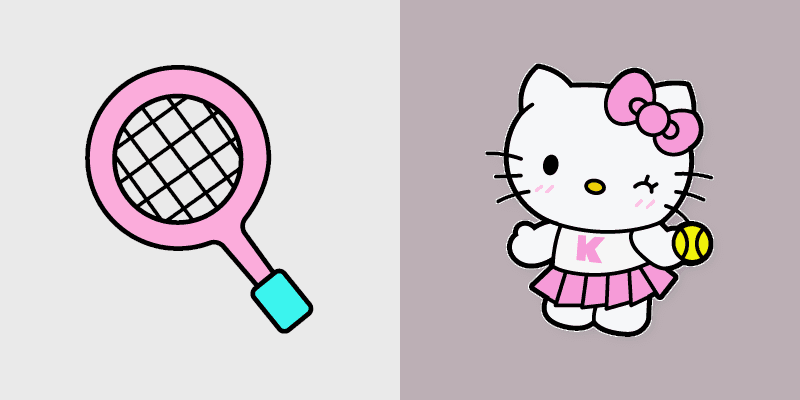 Hello Kitty Tennis Cute Cursor Pack