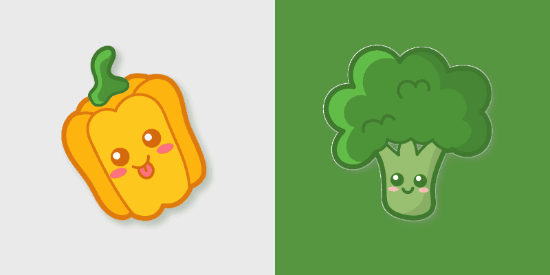 Cute Cursor Pack - Yellow Pepper & Broccoli