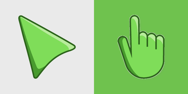 Vibrant Yellow-Green Custom Cursor Pack