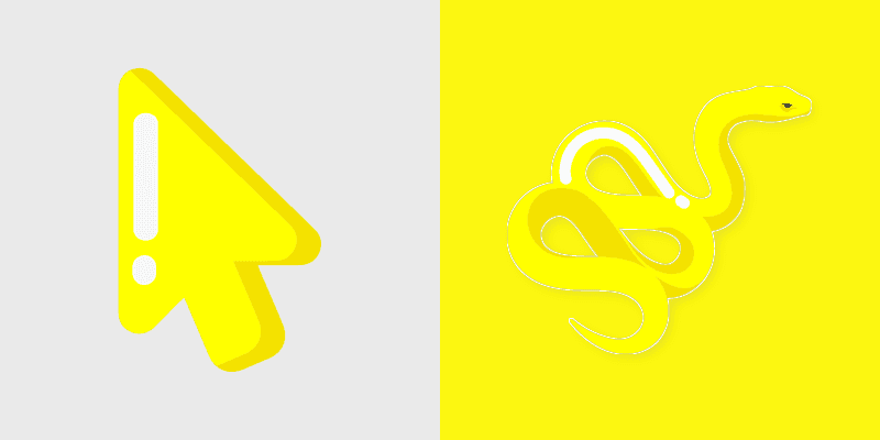 Cute Yellow Custom Cursor Pack