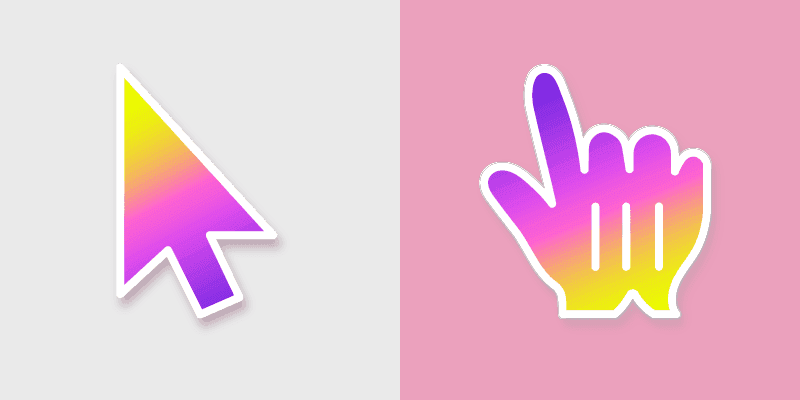 Cute Yellow-Purple Cursor Pack