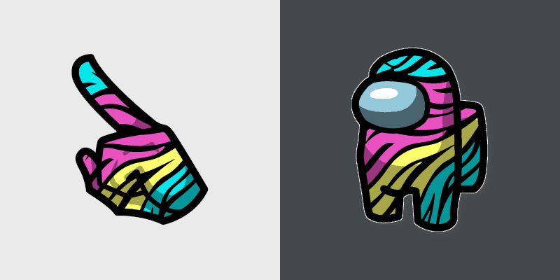 Cute Cursor Pack - Among Us Zebra Cursor