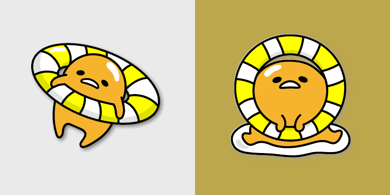 Gudetama Swimming - Cute Cursor Pack