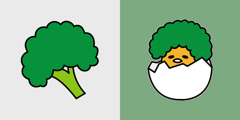 Cute Cursor Pack - Gudetama Broccoli