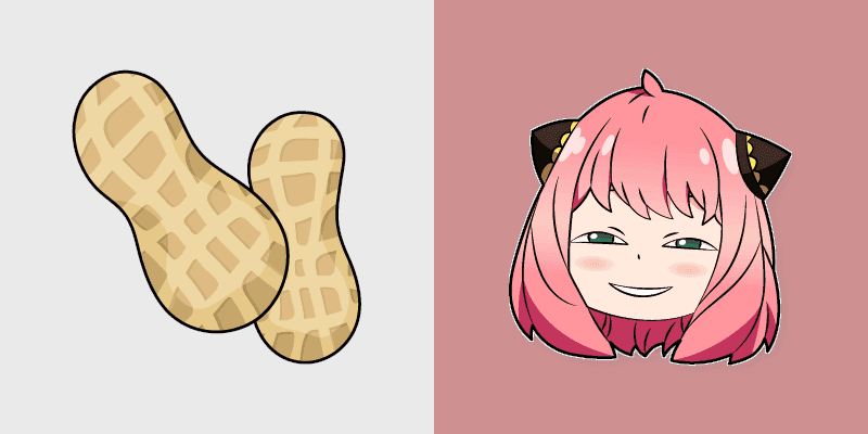 Spy x Family Custom Cursor - Happy Anya Forger with Peanuts