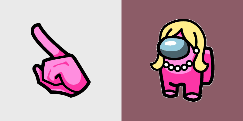 Among Us Cute Pink Barbie Cursor Pack