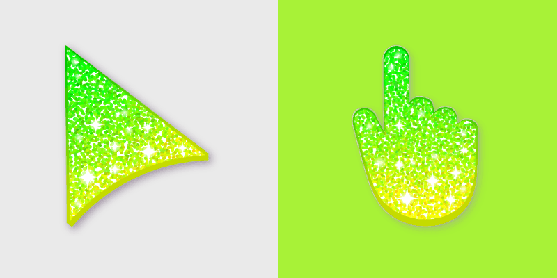 Sparkly Green Cursor Pack