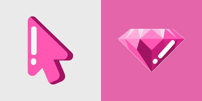 Chic Minimal Ruby Cursor Pack