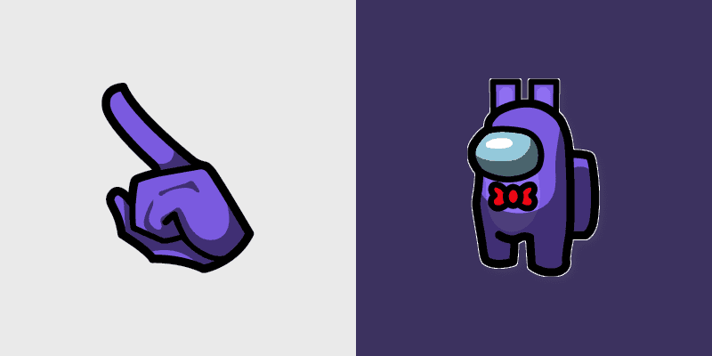 Cute Cursor Pack - Bonnie Purple Among Us Character