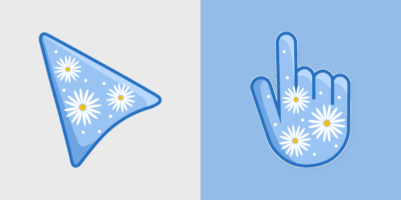 Blue Chamomile Cute Cursor Pack