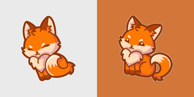 Kawaii Fox Custom Cursor Pack