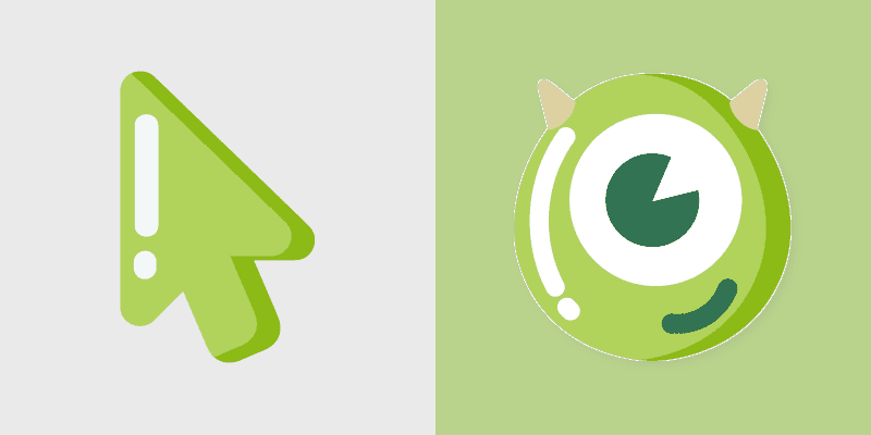 Cute Cursor Pack - Monsters Inc Mike Wazowski