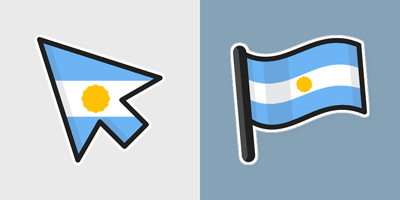 Cute Cursor Pack - Argentina Flag