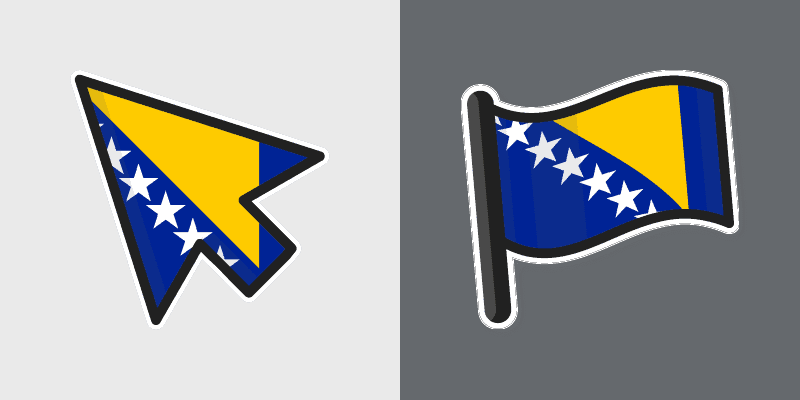 Bosnia and Herzegovina Cute Cursor Pack