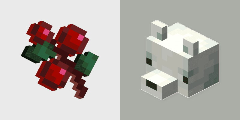 Cute Cursor Pack - Minecraft Berries & Snow Fox