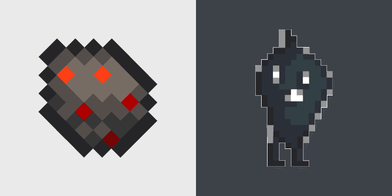 Cute Cursor Stardew Valley Krobus and Void Egg