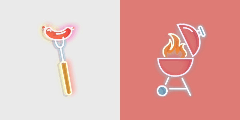 Cute Cursor Sausage Grill Pack