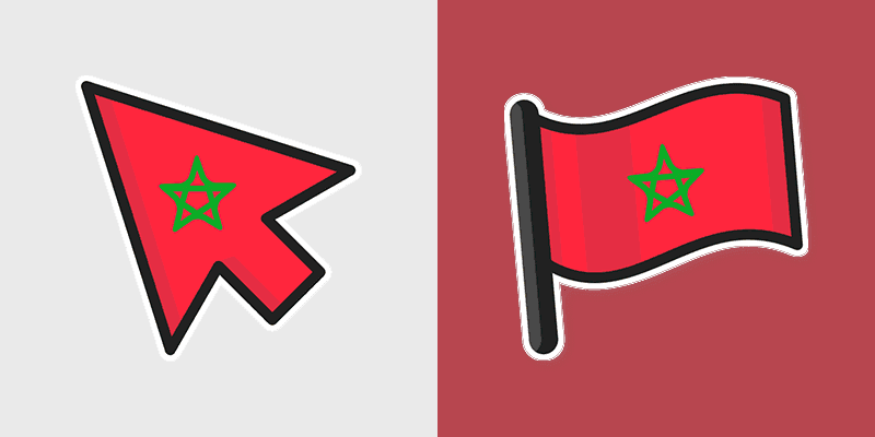 Morocco Flag Custom Cursor