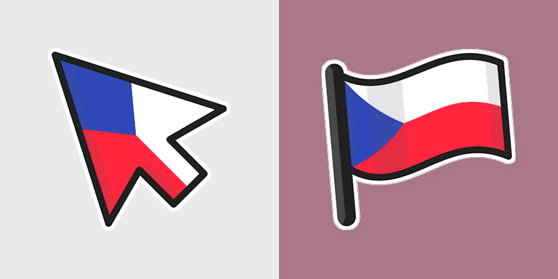 Custom Cute Mouse Cursor Pack - Czech Republic