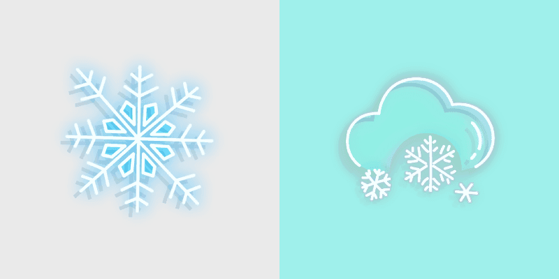 Custom Neon Snowflake Cursor Pack