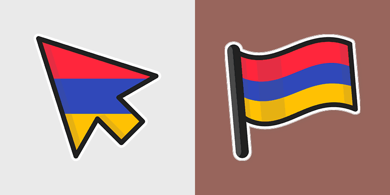 Custom Cute Armenia Flag Mouse Cursor
