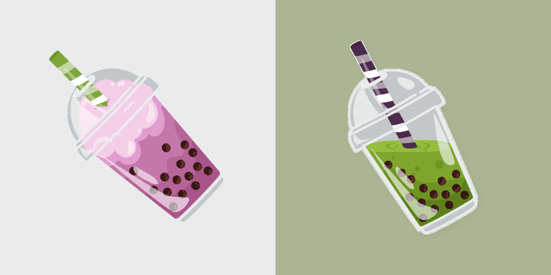 Bubble Tea Cute Mouse Cursor Pack