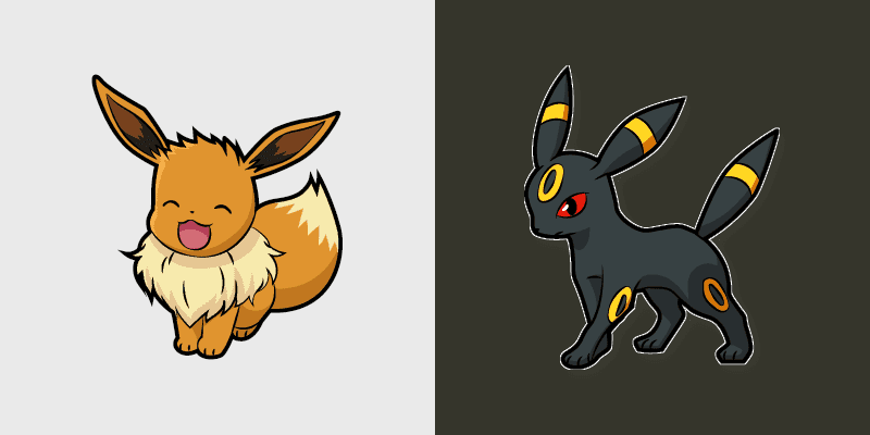Cute Cursor Pack - Eevee and Umbreon