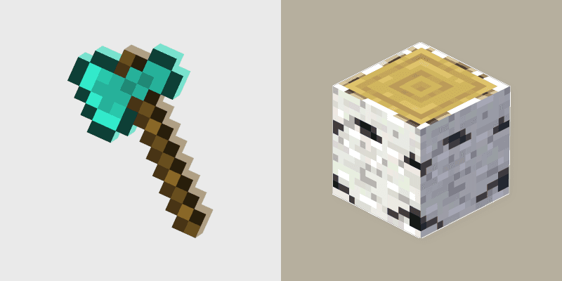 Minecraft Diamond Axe Cursor Pack