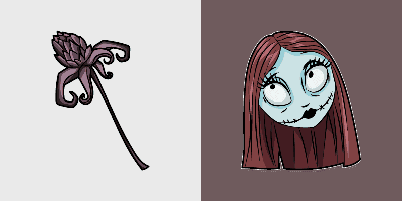 Custom Cursor Pack - Nightmare Before Christmas: Sally & Flower