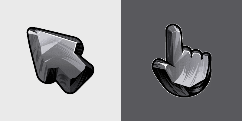 Custom Cursor Pack - Mythical Black Obsidian