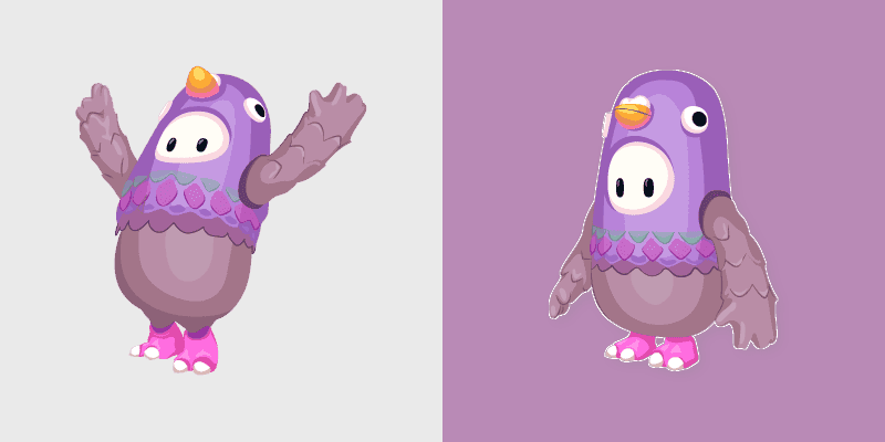 Cute Cursor Pack - Pigeon Skin from Fall Guys