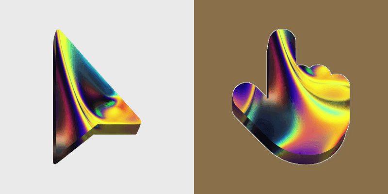 Cute Cursor Pack - Dark Iridescent Magic