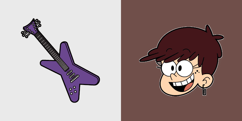 Custom Cursor Pack - The Loud House Luna & Guitar