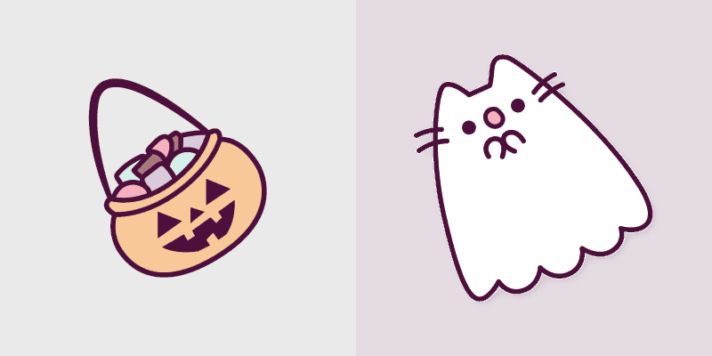 Cute Ghost Cursor Pack with Sweet Basket