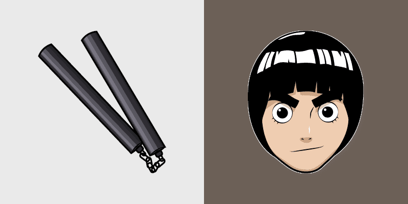 Cute Naruto Rock Lee Nunchucks Cursor Pack