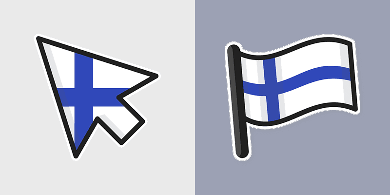 Custom Finland Flag Cursor Pack