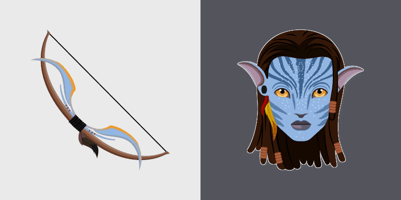 Custom Cute Neytiri and Bow Mouse Cursor Pack