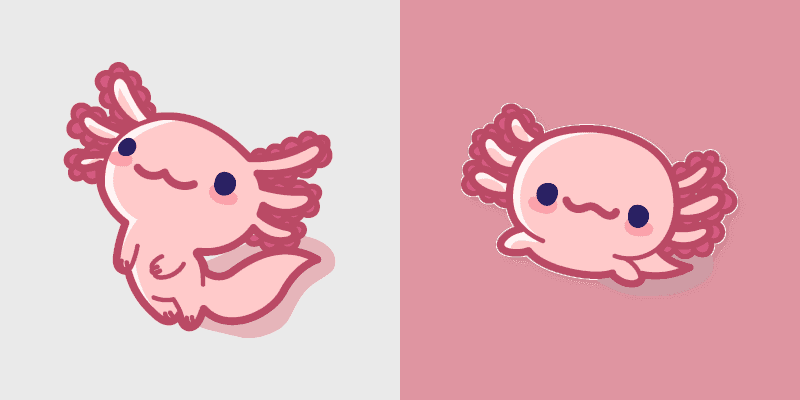 Adorable Cute Axolotl Custom Cursor