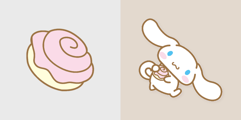 Cinnamon Roll & Cute Puppy Mouse Cursor Pack